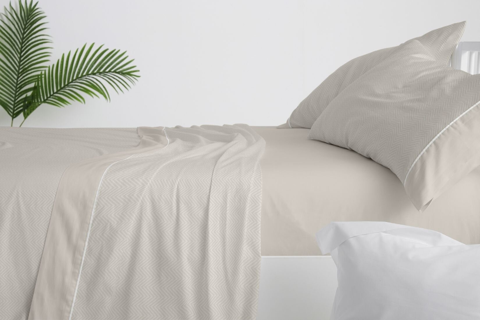 Sábana bajera ajustable lisa Negro cama 160 cm - 160x190/200 cm, 100%  algodón.