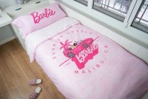 Funda nórdica Barbie™, algodón 100%, diseño Malibú, 003 Rosa