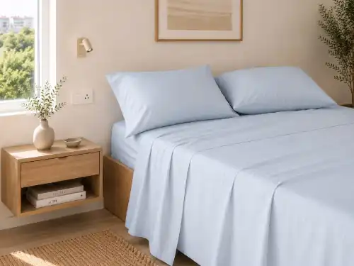 sabanas de hosteleria azules